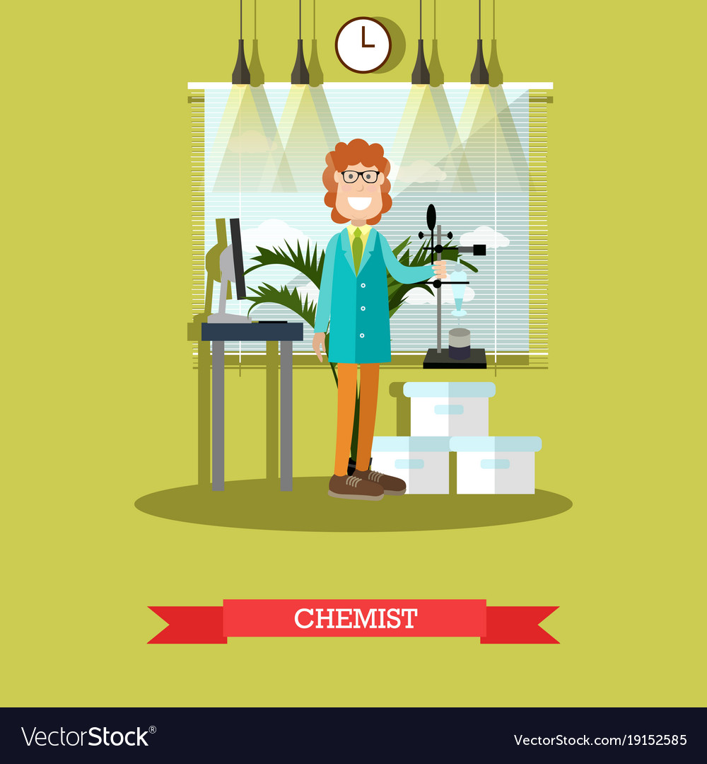 Chemist concept in flat style