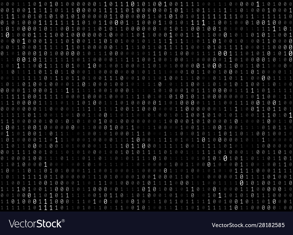 Dark binary code texture Royalty Free Vector Image