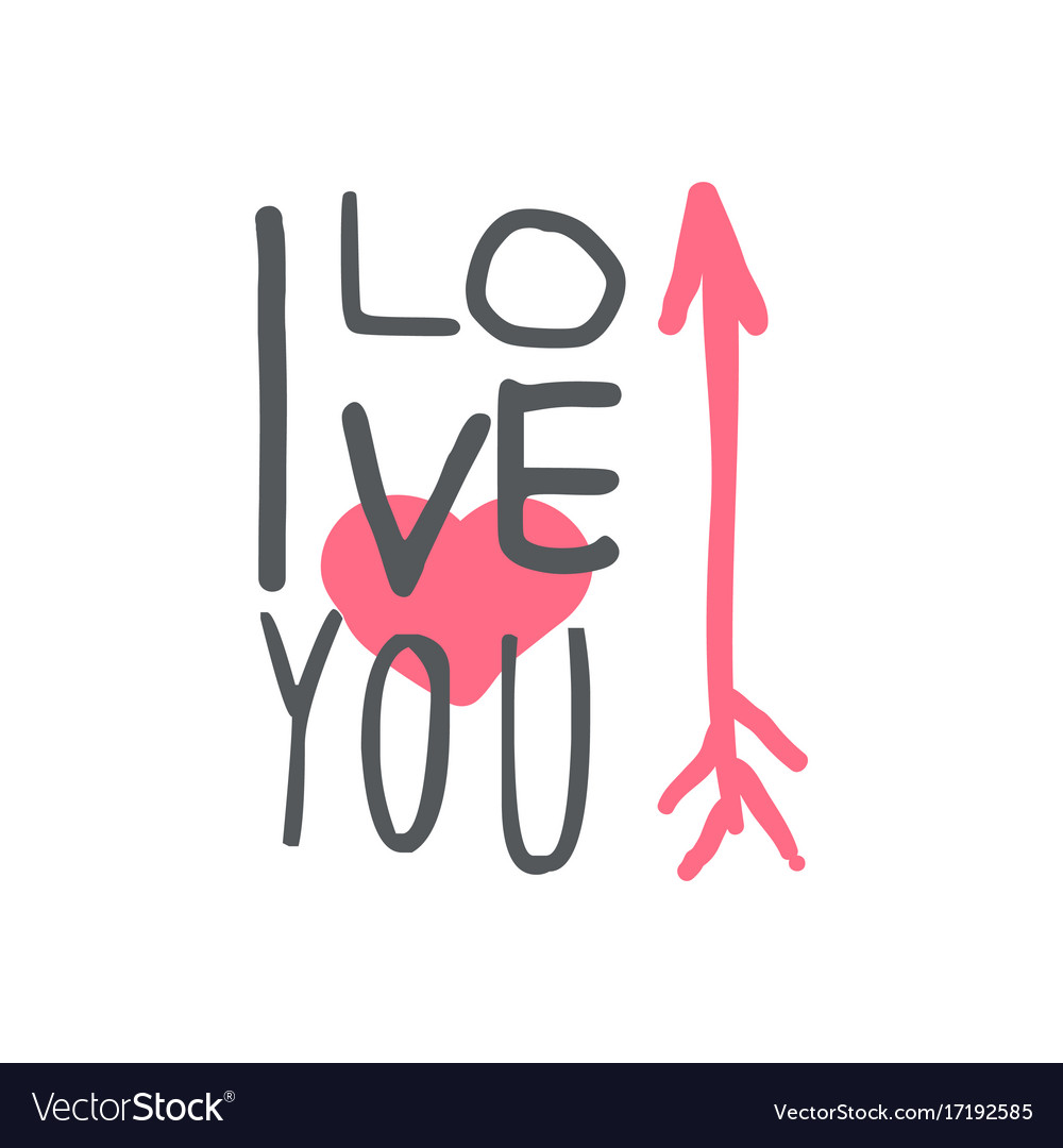i love you logo template colorful hand drawn i love you template