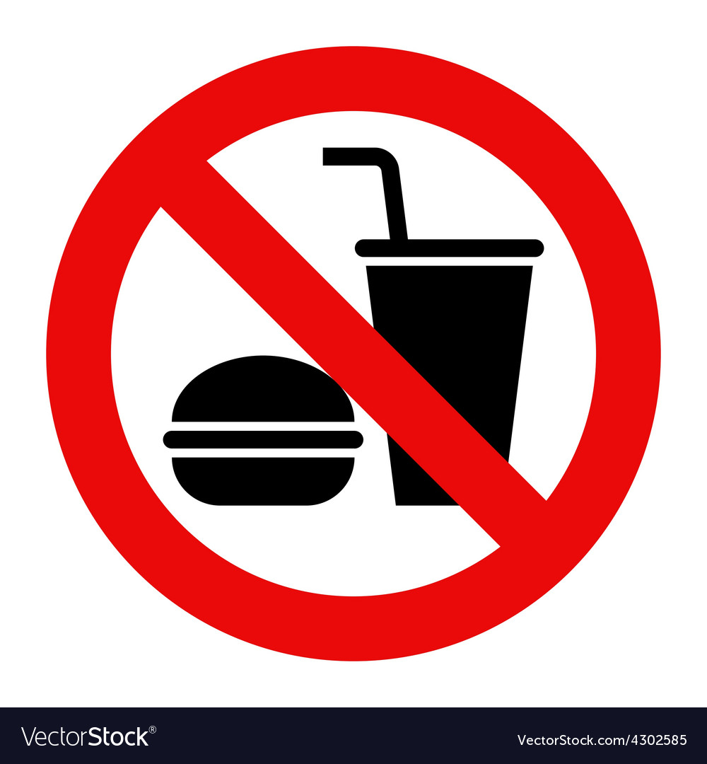 no-eating-sign-vector