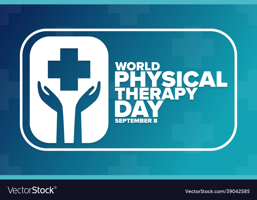 World physical therapy day september 8 holiday Vector Image