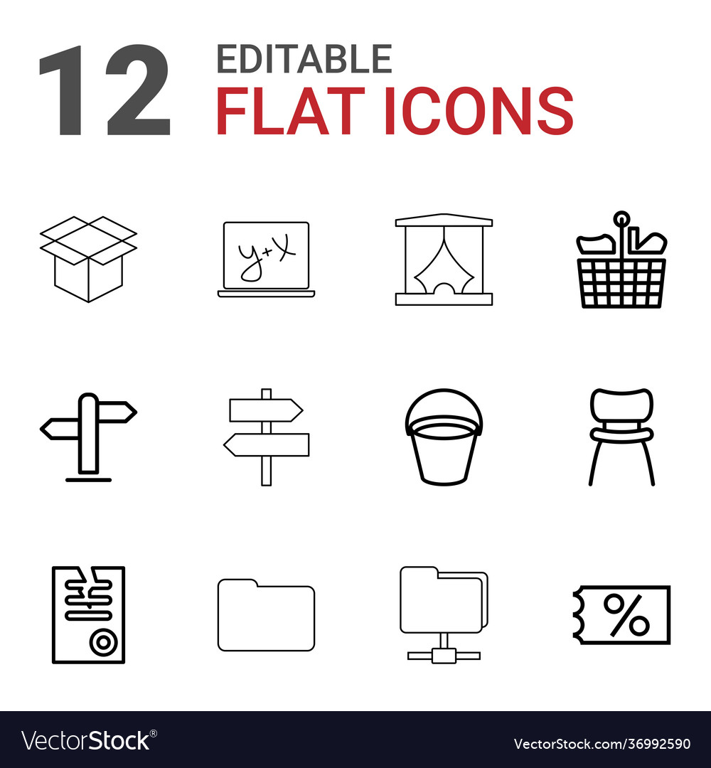 12 empty icons Royalty Free Vector Image - VectorStock