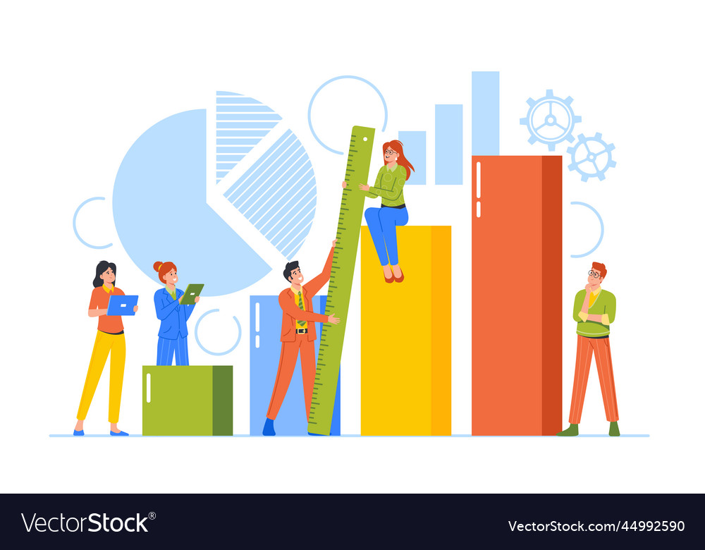 Benchmarking business development and improvement Vector Image