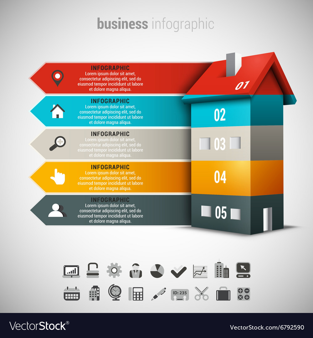 Business infographic Royalty Free Vector Image