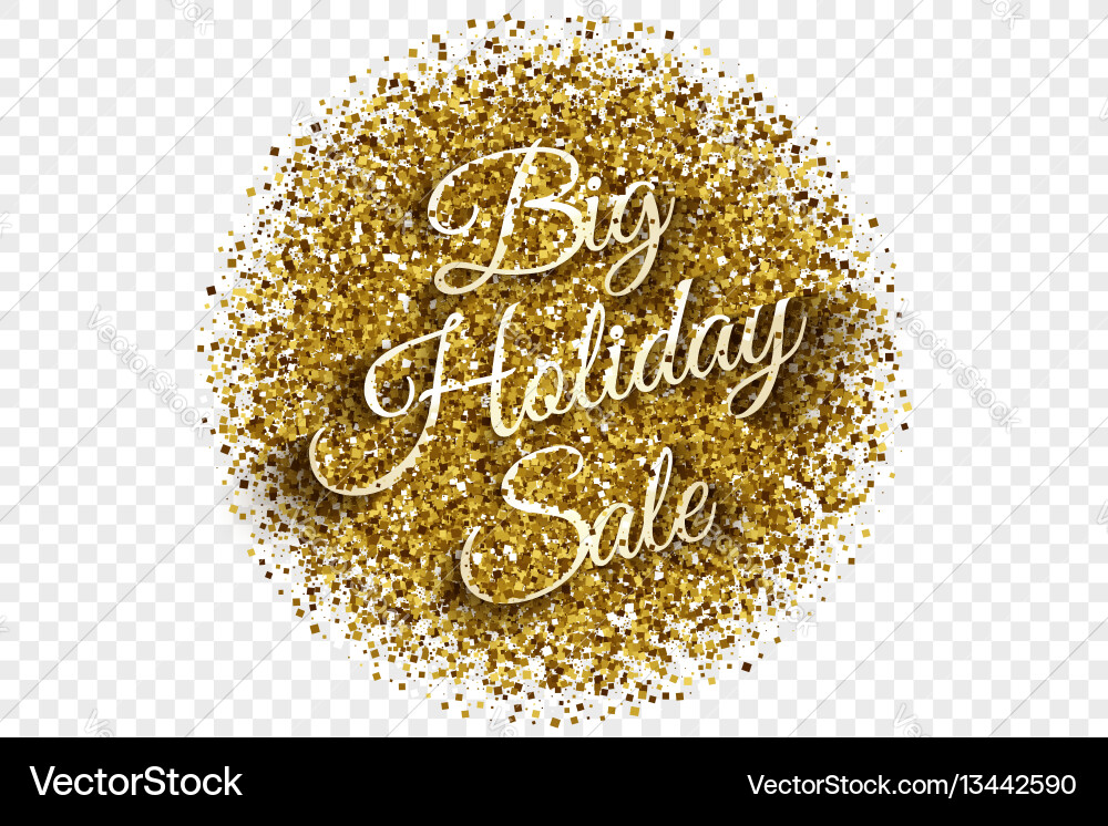 Golden shiny tinsel banner background Royalty Free Vector