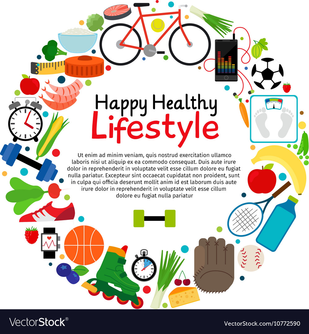 healthy-and-active-lifestyle-card-royalty-free-vector-image