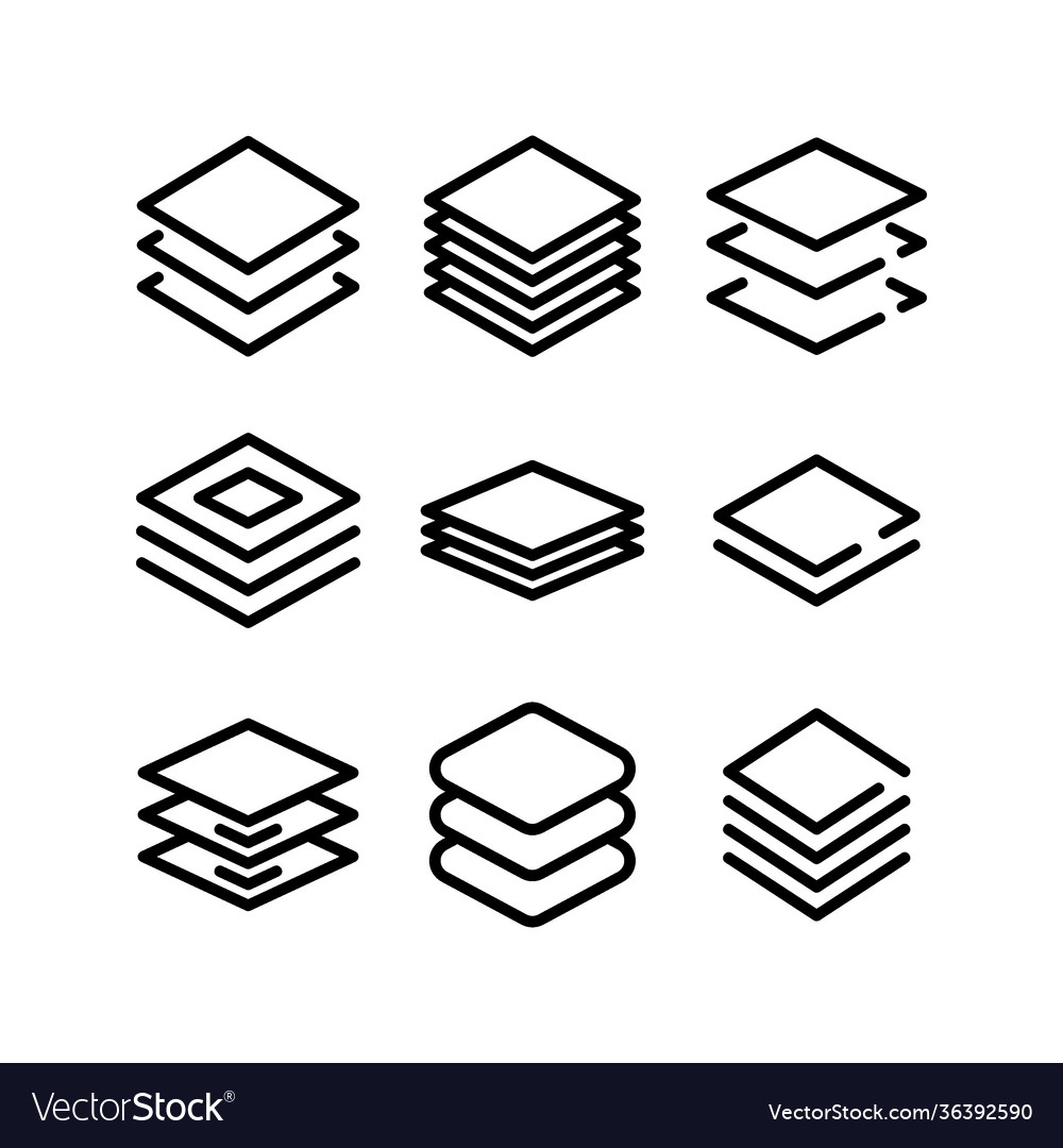 Layer icon or logo isolated sign symbol