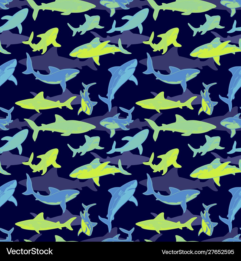 Abstract seamless underwater pattern Royalty Free Vector
