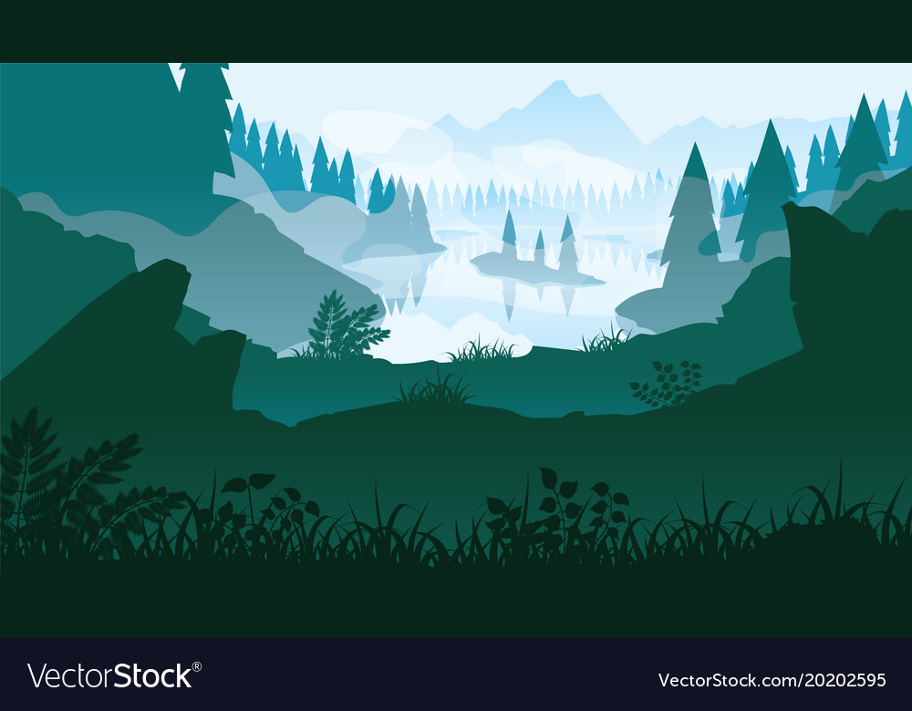Background of a mountain landscape Royalty Free Vector Image