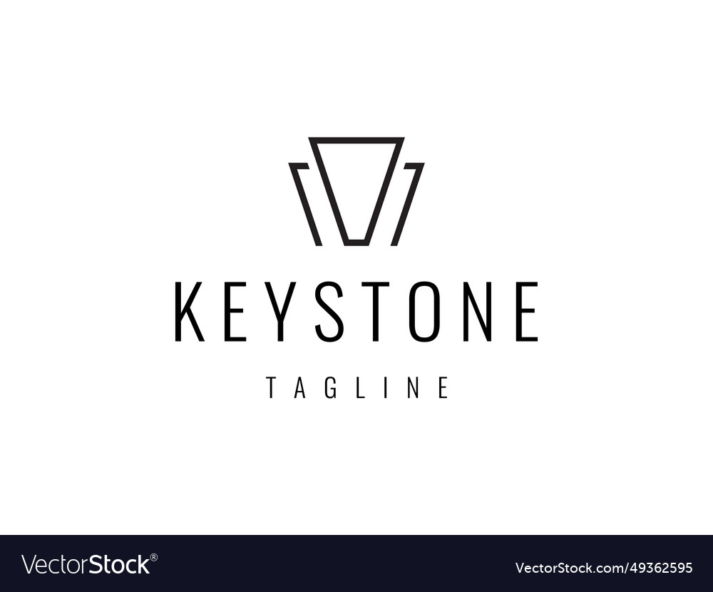 Creative Keystone Line Logo Design Royalty Free Vector Image