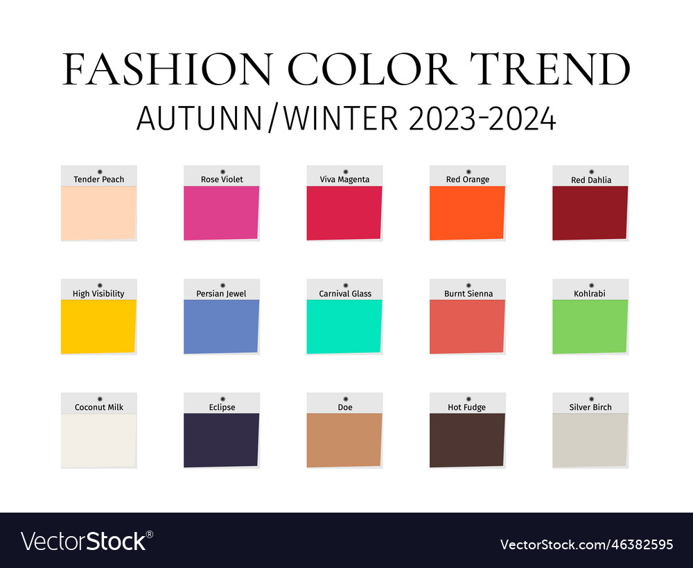 2024 Winter Fashion Colors Suzy Zorana   Fashion Color Trend Autumn Winter 2023 2024 Vector 46382595 