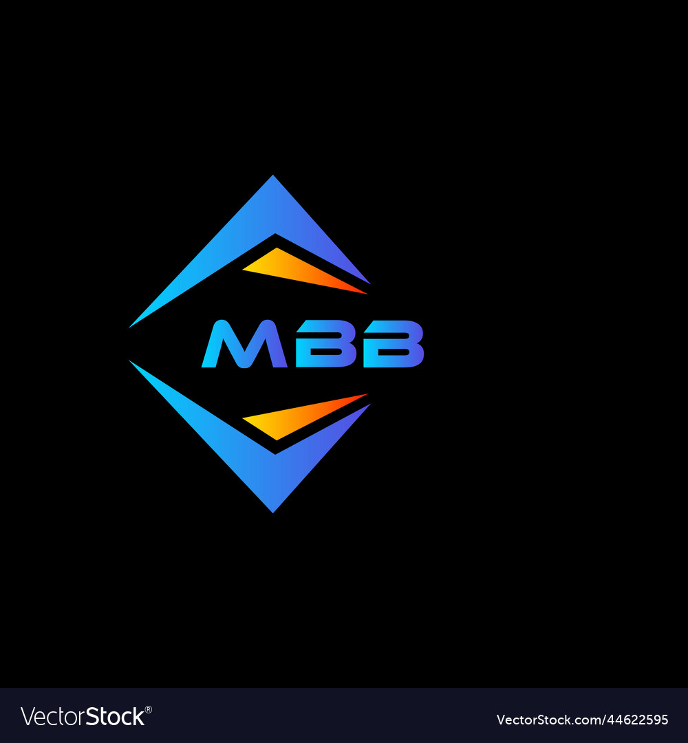 Mbb abstract technology logo design on black Vector Image