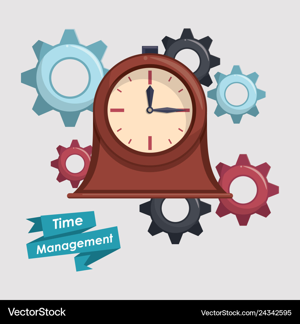 Time management concept Royalty Free Vector Image