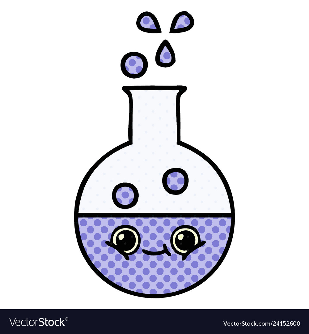 Comic book style cartoon test tube Royalty Free Vector Image Comic book style cartoon test tube Royalty Free Vector Image