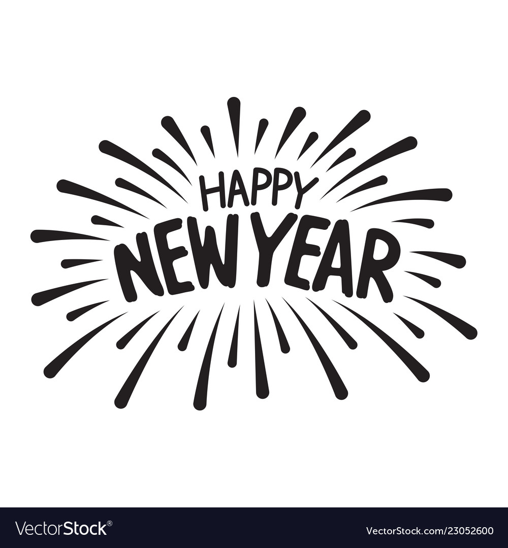 Graphic happy new year Royalty Free Vector Image