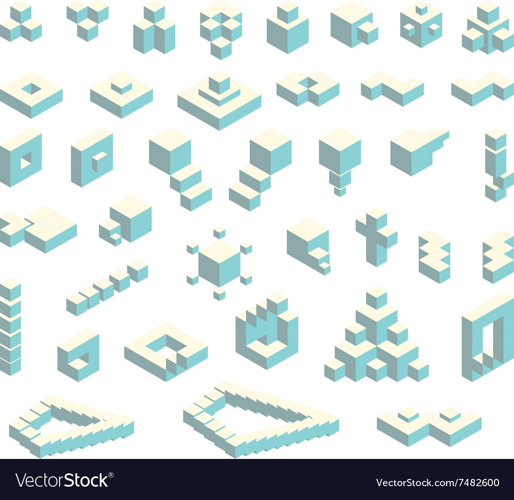 Isometric cubes set