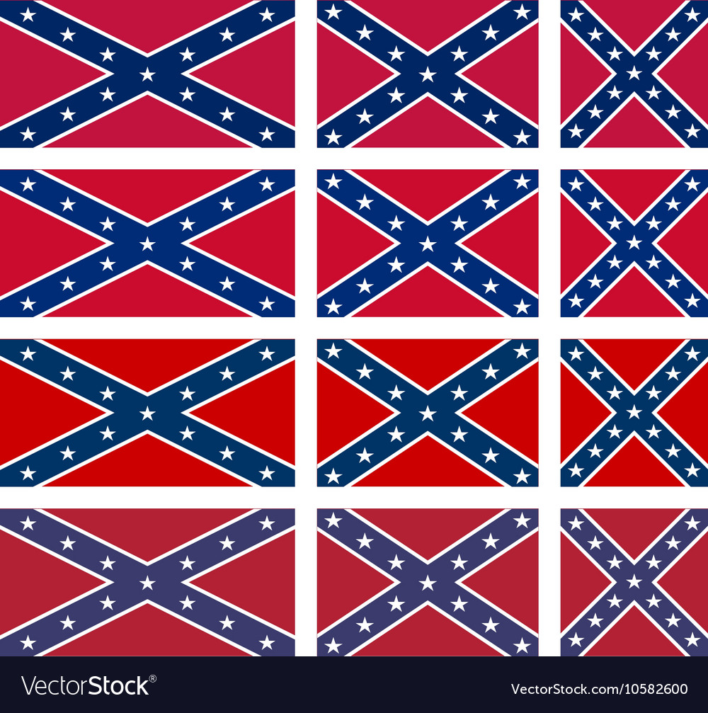 Rebel flag set Royalty Free Vector Image - VectorStock