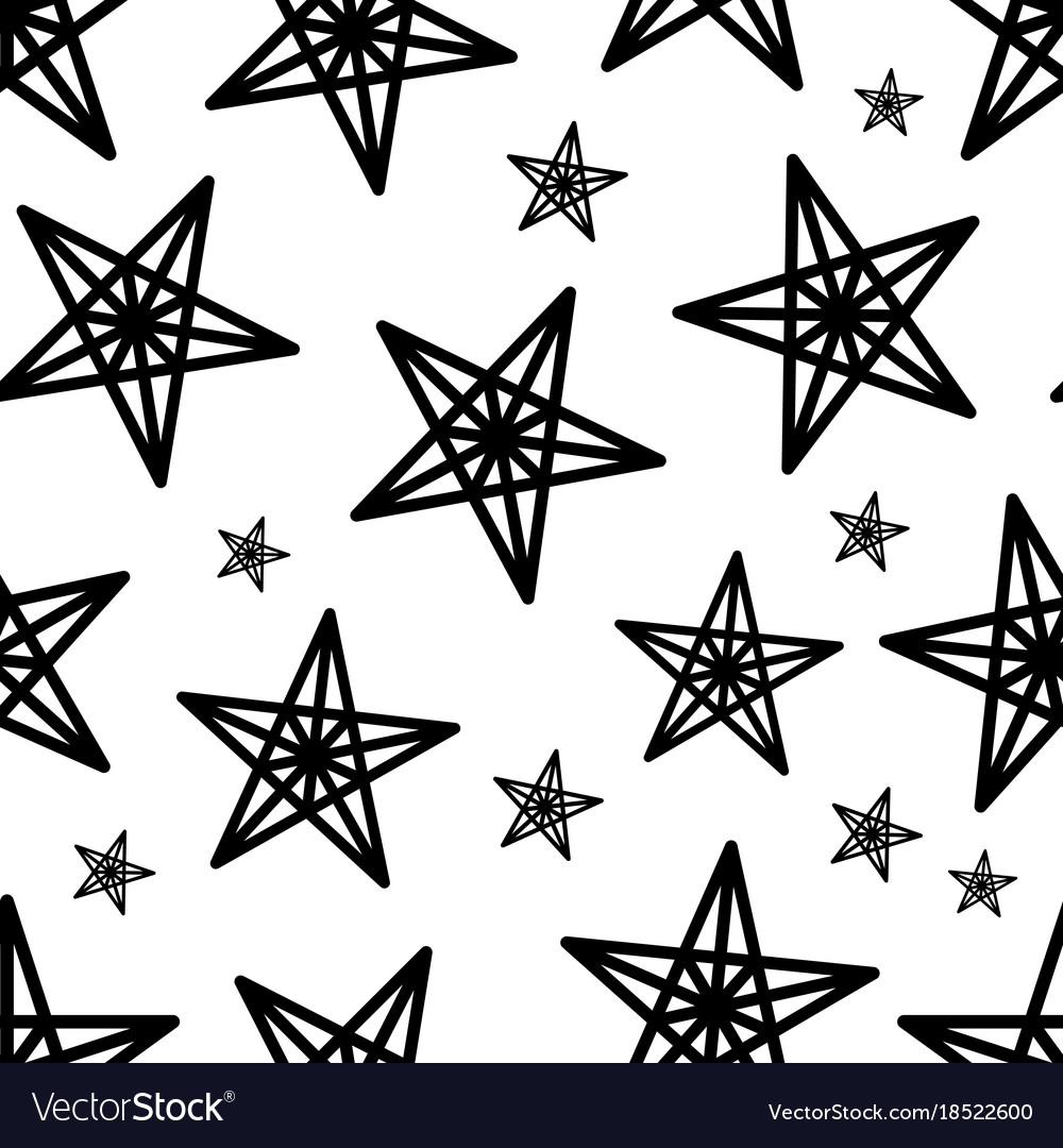 Star seamless pattern Royalty Free Vector Image