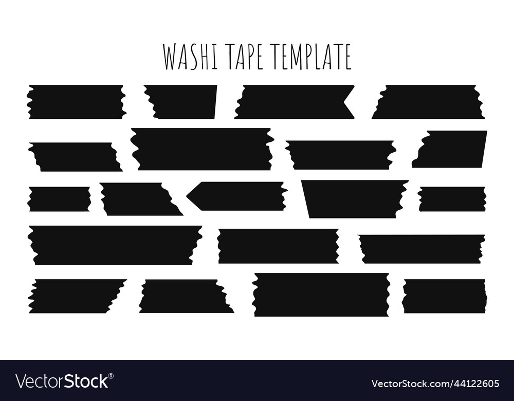Blank washi tape template for decorating festive Vector Image