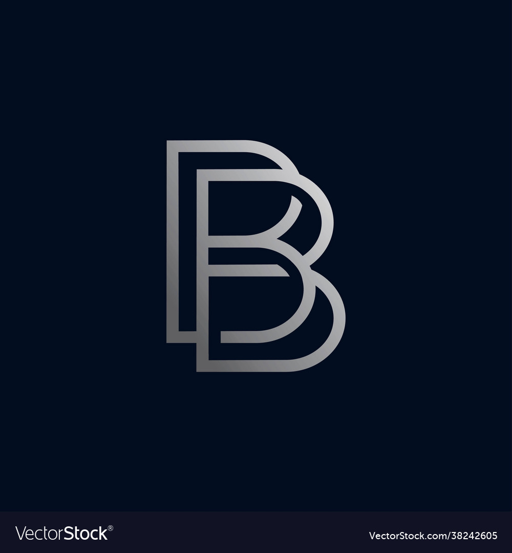 Initial letter bb logo design Royalty Free Vector Image