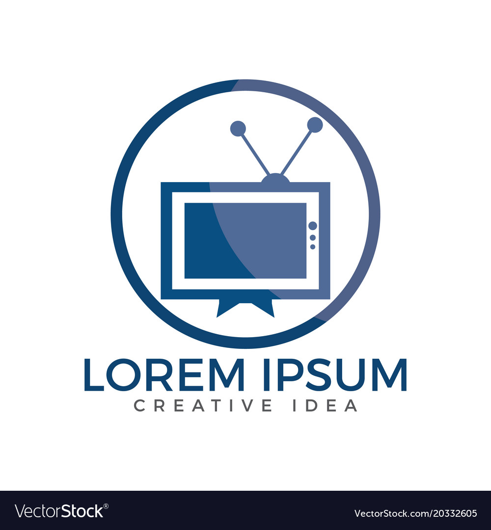 Tv media logo design