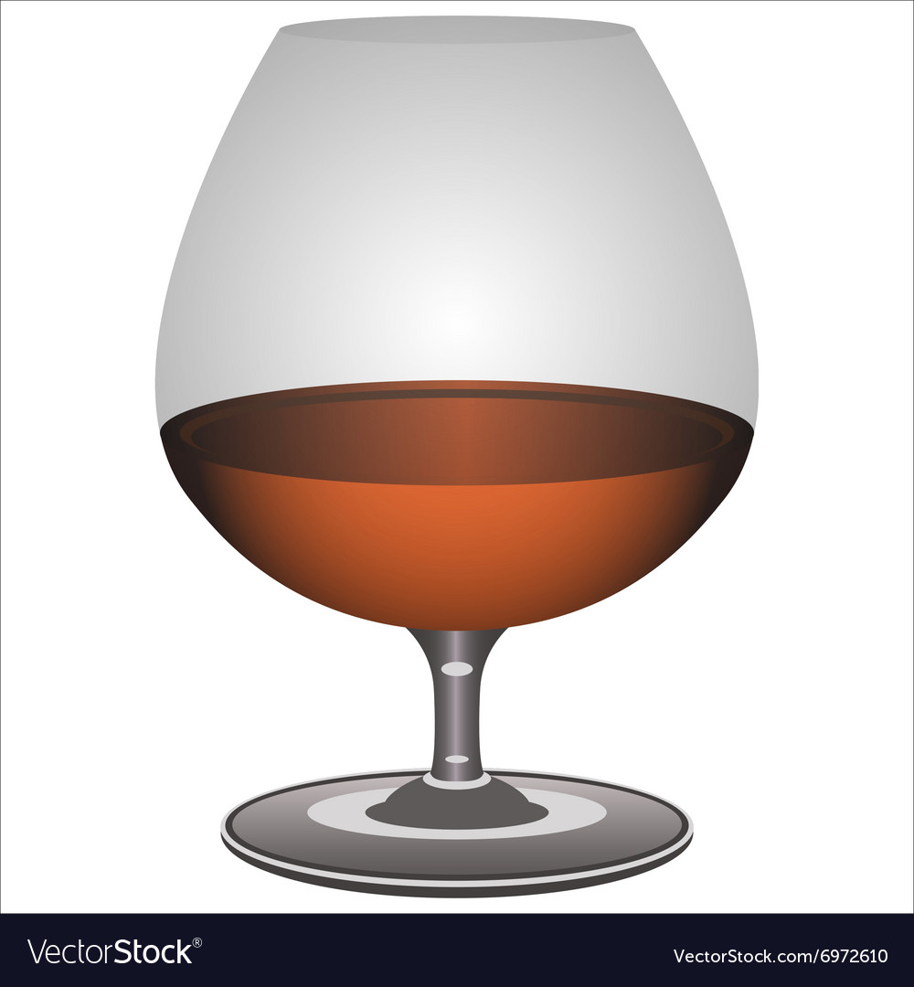 Brandy glass Royalty Free Vector Image - VectorStock