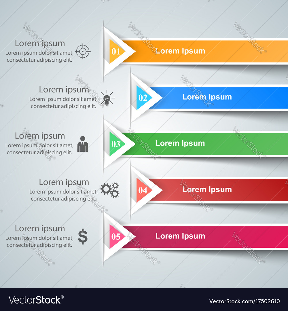 Business infographics origami style Royalty Free Vector