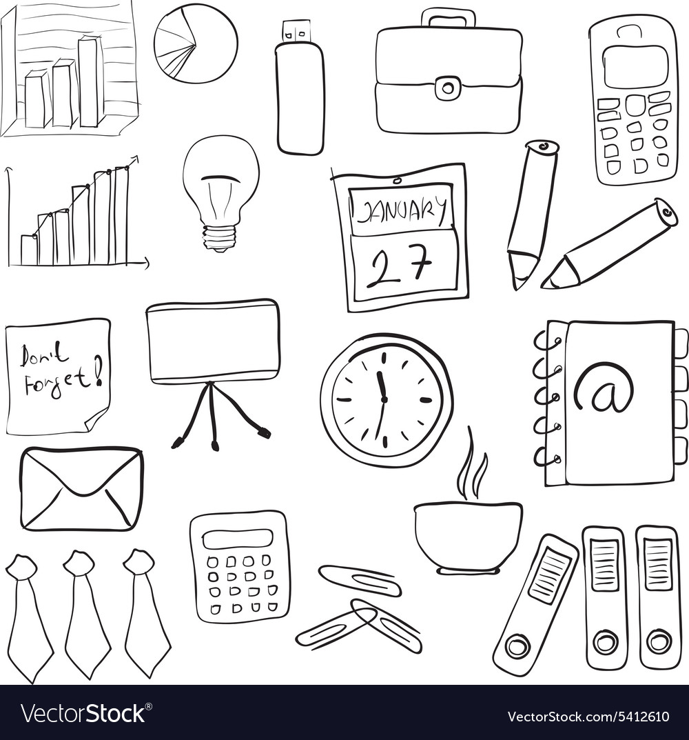 Business set Royalty Free Vector Image - VectorStock