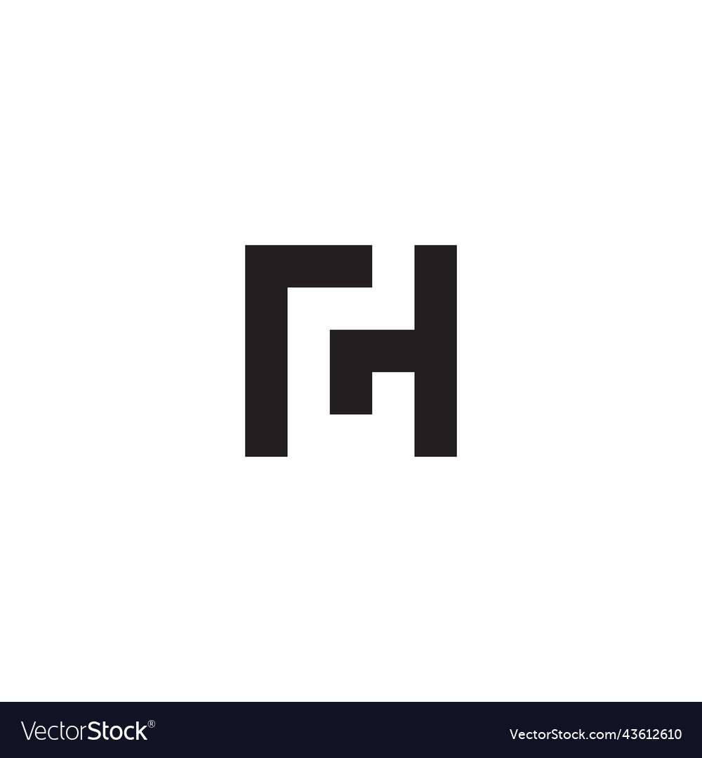 Letter rg abstract square negative space logo Vector Image