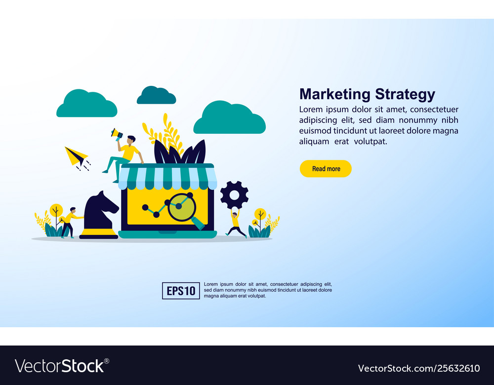 Marketing strategy concept with icon Royalty Free Vector