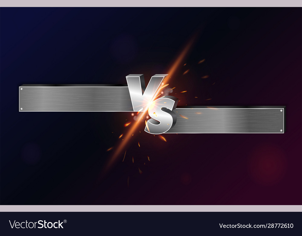 Metallic silver vs background design with sparks vector image Metallic silver vs background design with sparks