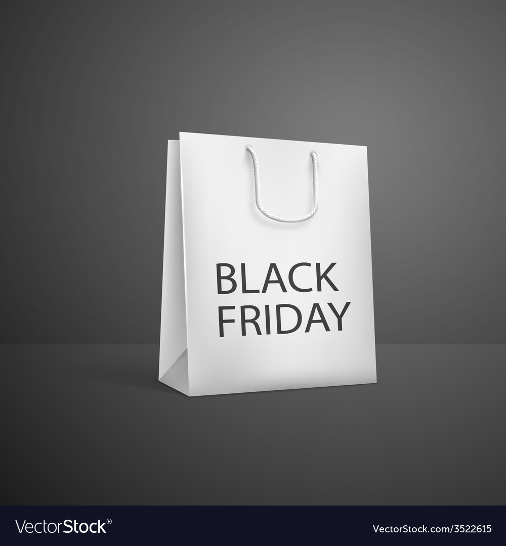 Black friday shopping bag sale promotion poster