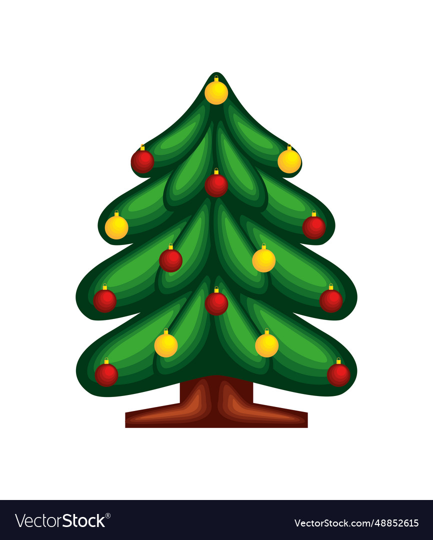 Christmas tree ornament Royalty Free Vector Image