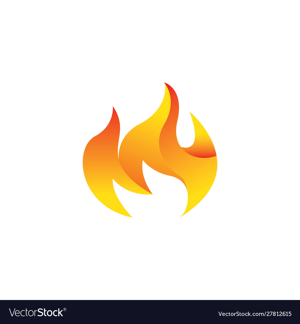 Design fire logo with 3d effects Royalty Free Vector Image