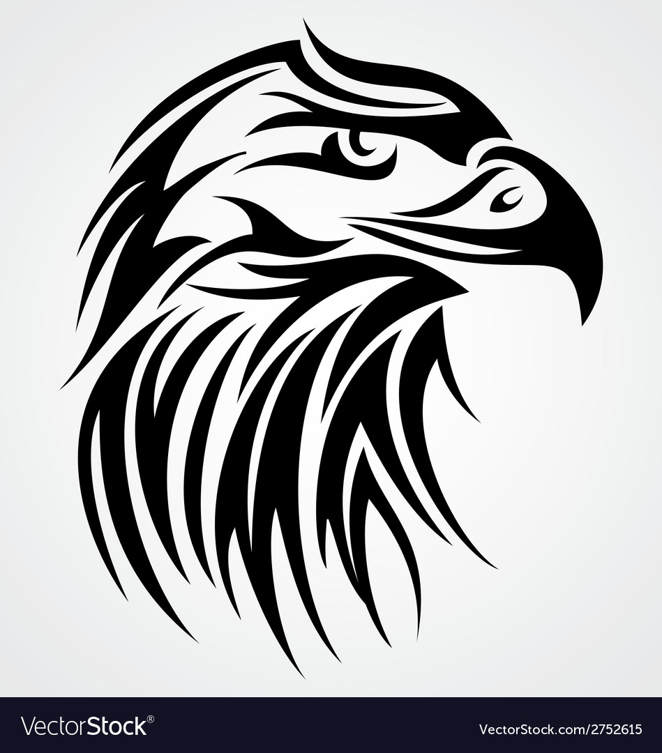 Download Eagle head tattoo design Royalty Free Vector Image