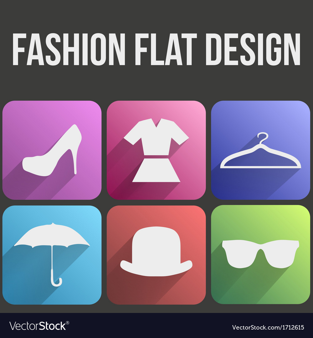 Flat icon set fashion for web and application