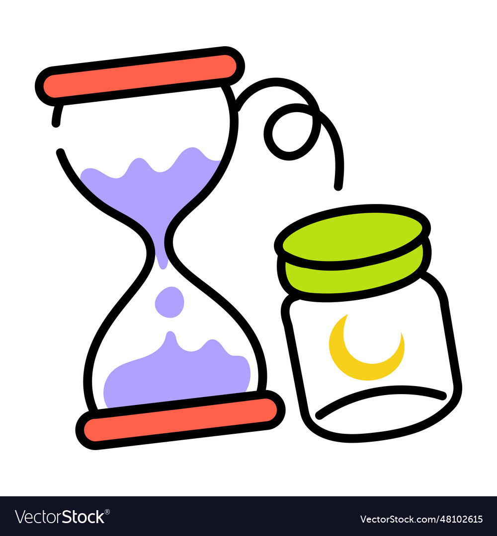 Magical hourglass Royalty Free Vector Image - VectorStock