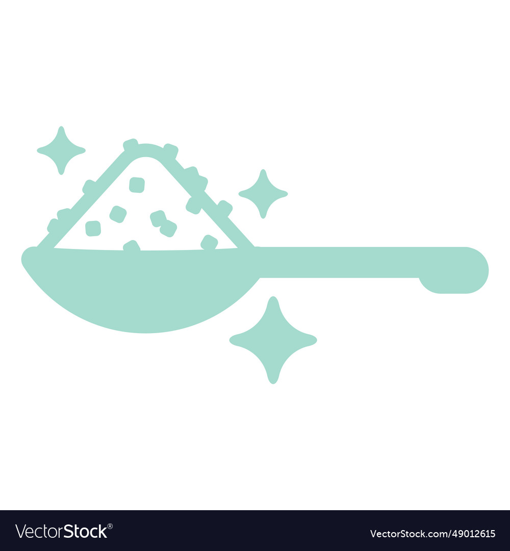 Sugar spoon flat Royalty Free Vector Image VectorStock