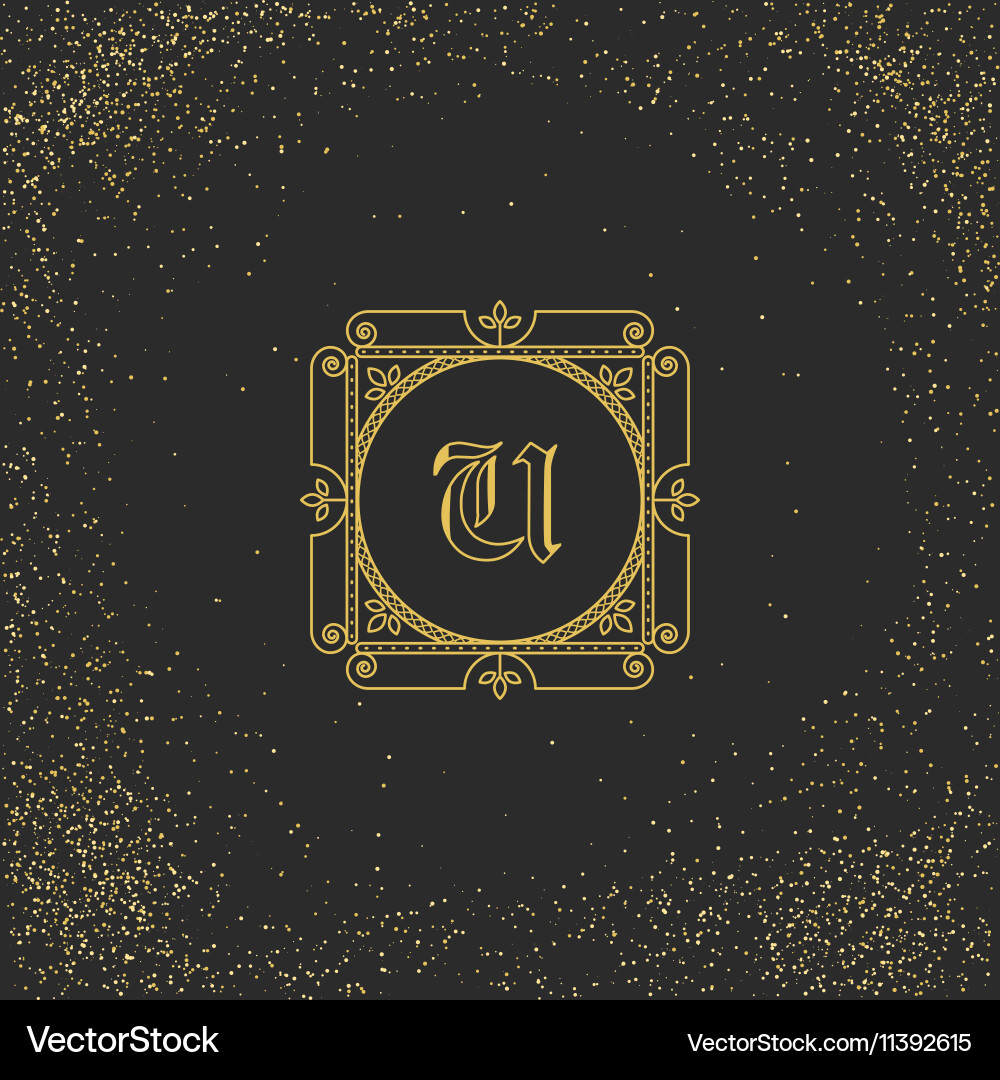 Vintage monogram Royalty Free Vector Image - VectorStock