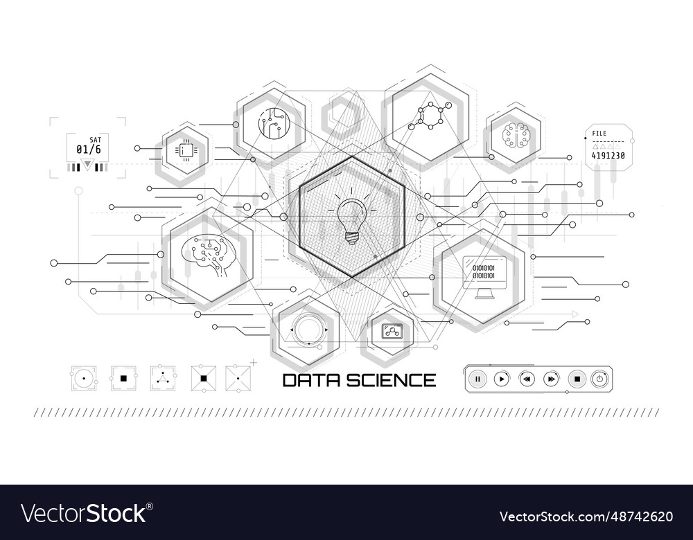Artificial intelligence machine learning Vector Image