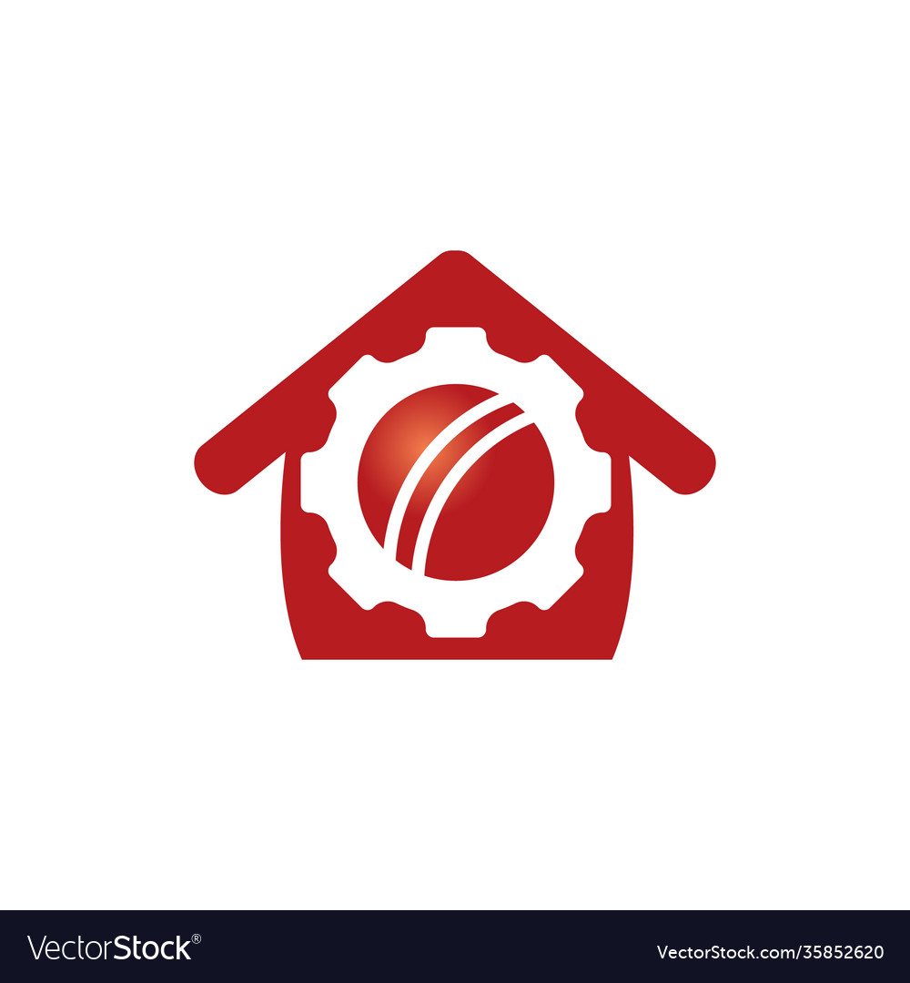 Cricket gear logo design template Royalty Free Vector Image