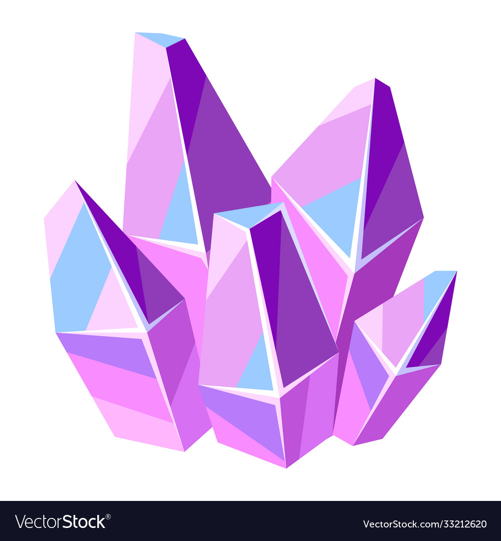 Crystal or mineral Royalty Free Vector Image - VectorStock