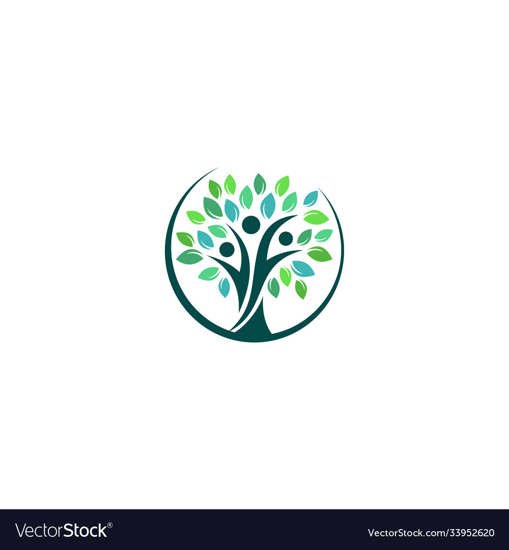 Family tree logo template icon design Royalty Free Vector