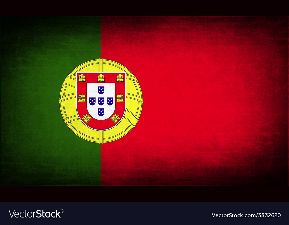 Flag Portugal With Old Texture Royalty Free Vector Image