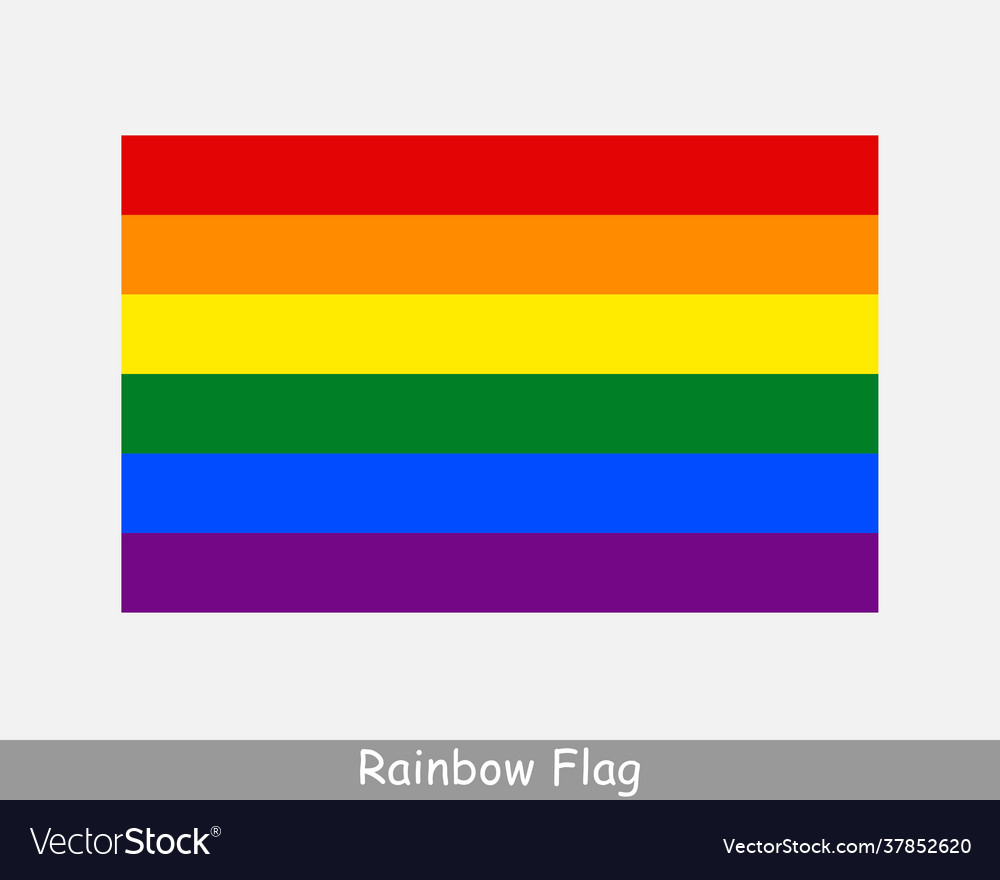 Rainbow flag gay pride lgbtq icon Royalty Free Vector Image