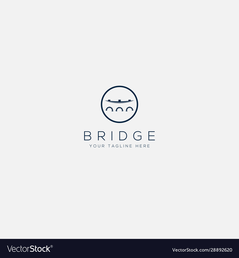 Simple constructions bridge logo modern black