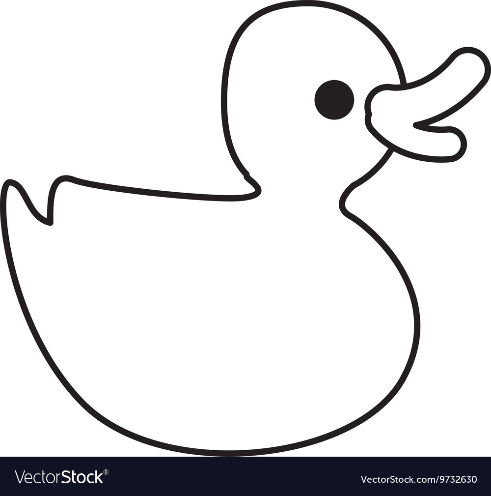 Cartoon duck icon animal concept graphic Vector Image