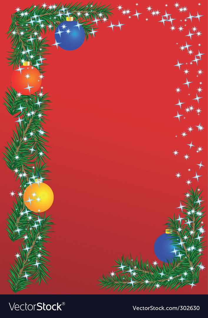 Christmas border Royalty Free Vector Image - VectorStock