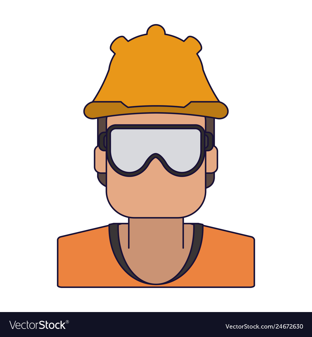 Construction worker avatar Royalty Free Vector Image