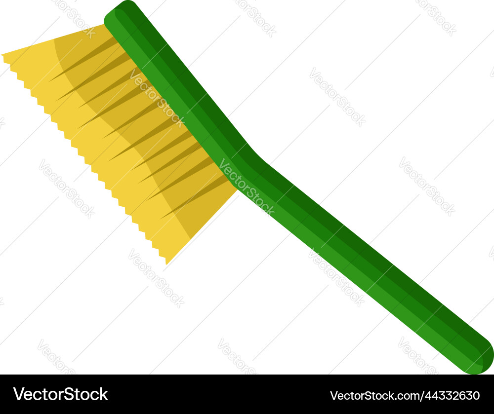 Green cleaning brush on a white background Vector Image